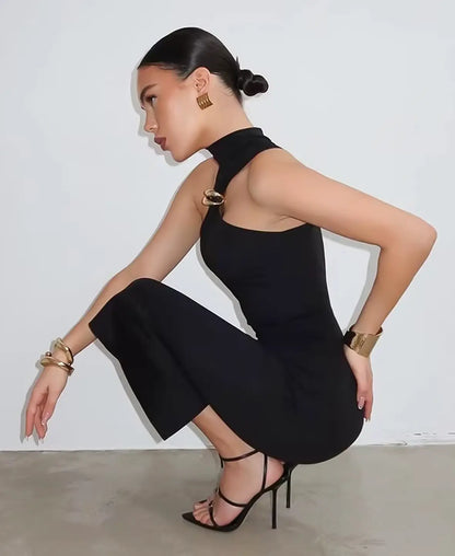 Nova Chic Ringed Bodycon Dress
