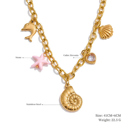 18K Gold Plated Charm Pendants