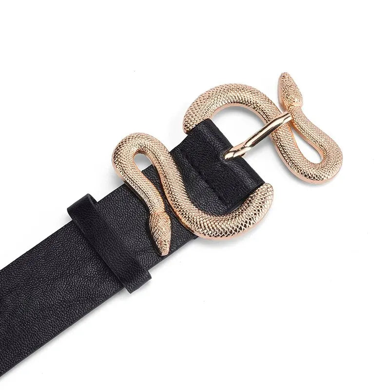 Retro Snake Leather Belt