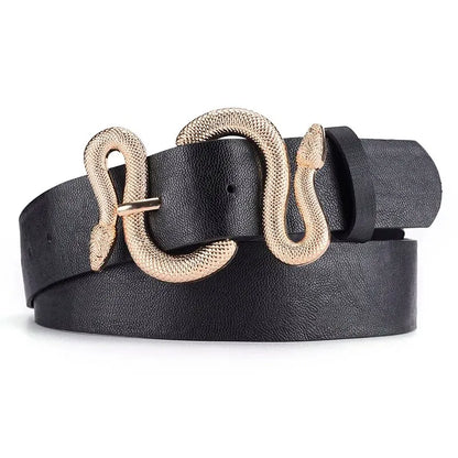 Retro Snake Leather Belt