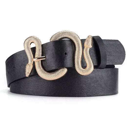 Retro Snake Leather Belt