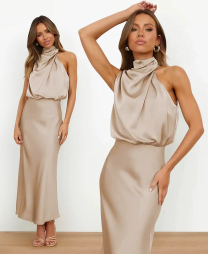 Solène High Waist Midi Dress