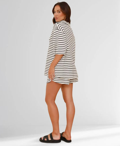 Striped Knit Two-piece Set