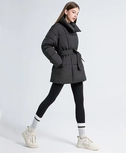 Cinched Puffer Coat