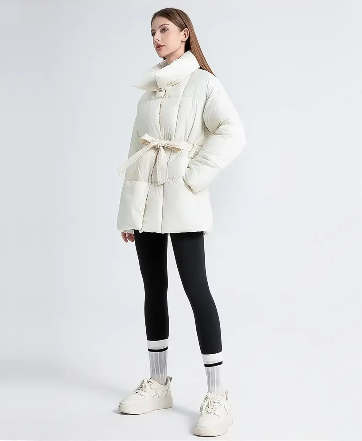 Cinched Puffer Coat