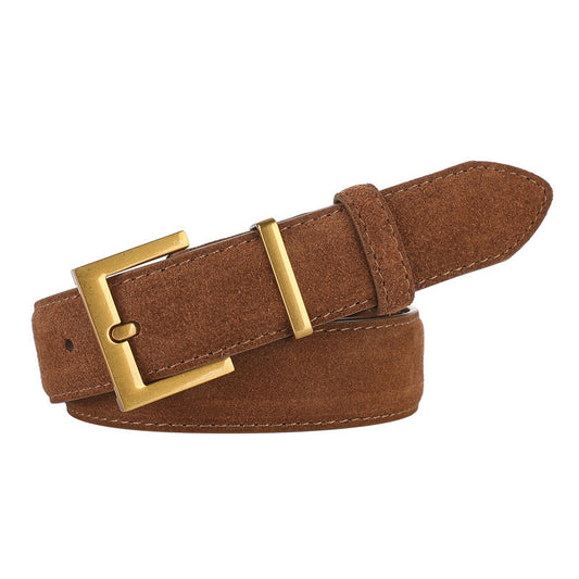 Sleek Suede Leather Belt