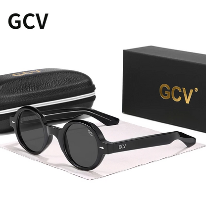 GCV ORBÉLLE BLACK™ – Premium Round Cat Eye Sunglasses with Patented Acetate Frame