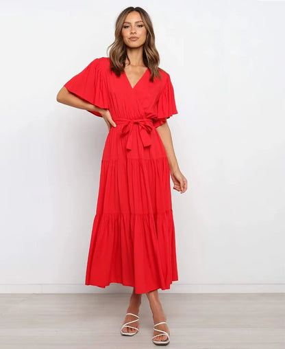 Amélie High Waist Midi Dress