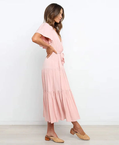 Amélie High Waist Midi Dress
