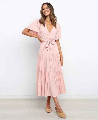 Amélie High Waist Midi Dress