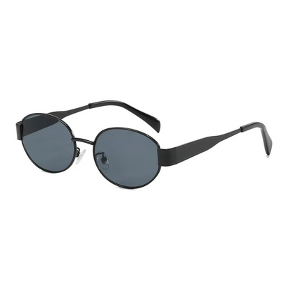 Classy Golden Oval Sunglasses UV400