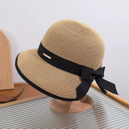 Chic Bow Straw Hat